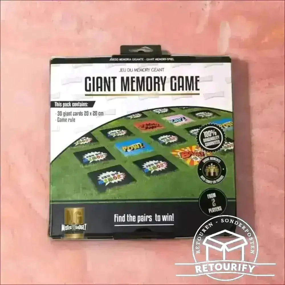 Memory Spiele Riesiges Memory - Spiel, ca. 21,5 x 21,5 cm, für draußen und drinnen // Neuware! steht im Laden von Retourify